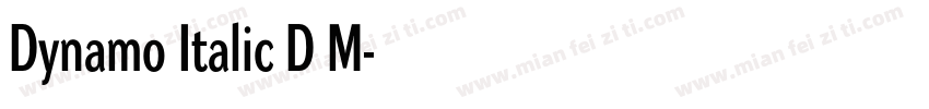 Dynamo Italic D M字体转换